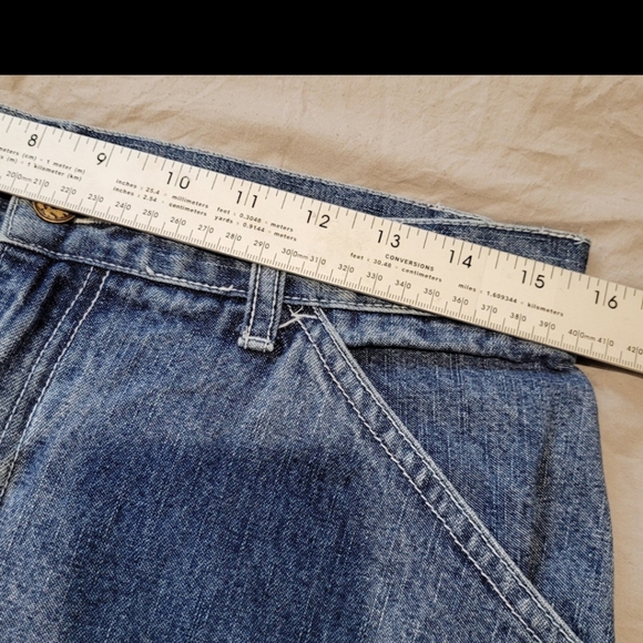 VINTAGE Y2K Real Comfort BY Chadwicks Utility, Carpenter Style denim skirt - Picture 6 of 8